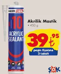 ACRY CHEM AKRİLİK MASTİK 450 G fiyat ve kampanya bilgisi
